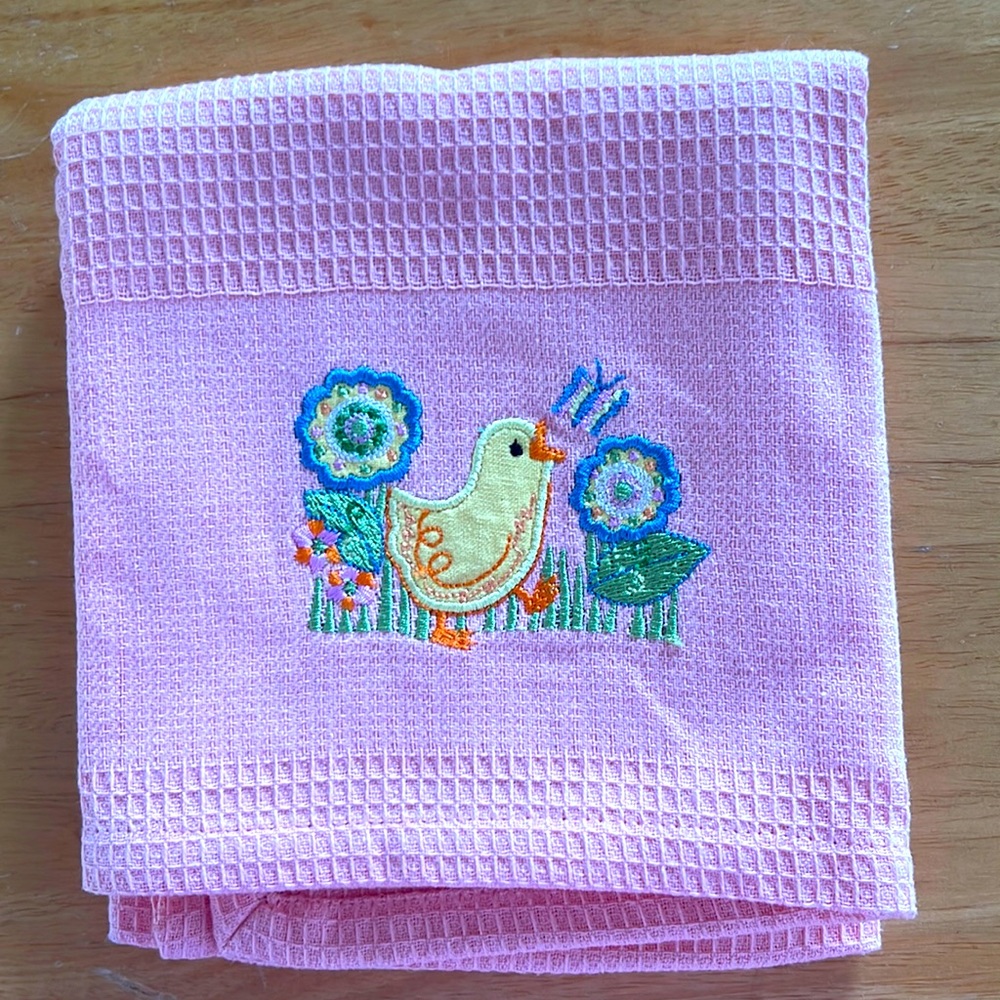 Harry & David Easter Chick-Pink Towel